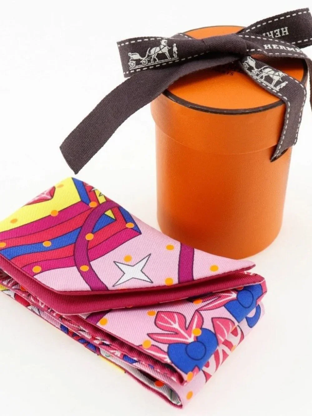 HERMES Twilly scarf Plume Tea silk Women